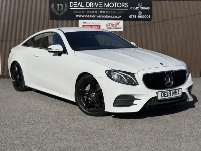 Used Mercedes E220 AMG line 194 HP (142 kW) 2018 White Coupe