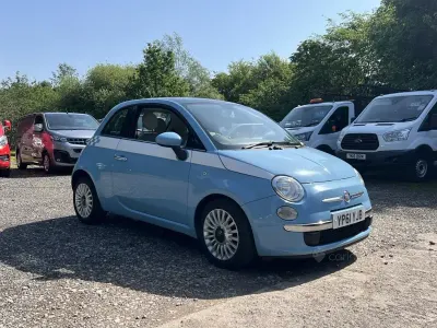 Used Fiat 500 Lounge 85 HP (62 kW) 2011 Blue Hatchback