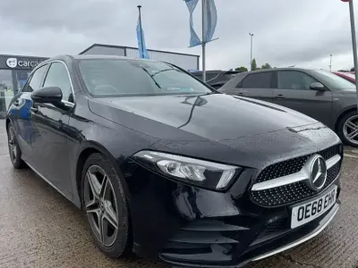 Used Mercedes A250 AMG line 224 HP (164 kW) 2018 Black Hatchback