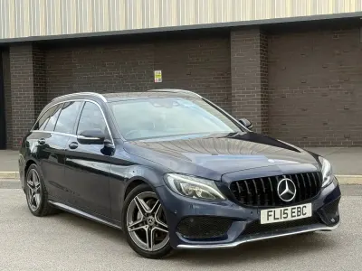 Used Mercedes C200 AMG Line Premium Plus 2015 Blue Estate