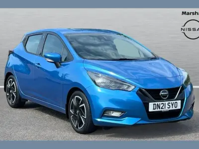 Used Nissan Micra Acenta 92 HP (67 kW) 2021 Blue Hatchback