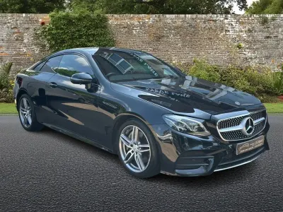 Used Mercedes E350 AMG line 313 HP (230 kW) 2020 Black Coupe
