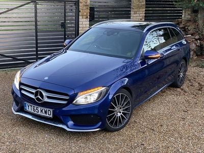 Blue Used 2015 Mercedes C250 AMG line Estate | £12,795 (Expensive)