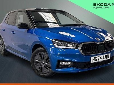 Used Skoda Fabia Colour Edition 85 HP (62 kW) 2025 Race blue metallic black magic pearl effect Hatchback