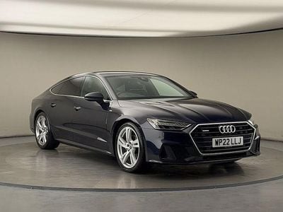 Used Audi A7 Sportback S-Line 204 HP (150 kW) 2022 Firmament blue Hatchback