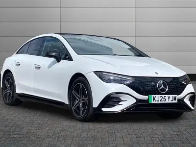 Used Mercedes EQE350 AMG line 214 kW (292 HP) 2025 Opalite white bright Sedan