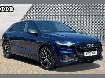 Used Audi Q8 Black Edition 340 HP (250 kW) 2021 Blue SUV