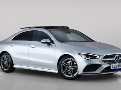 Used Mercedes CLA250 AMG line 224 HP (164 kW) 2021 Silver Coupe