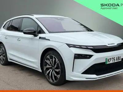 Used Skoda Enyaq iV SportLine 210 kW (286 HP) 2025 Moon white metallic SUV