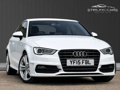 Used Audi A3 S-Line 125 HP (91 kW) 2015 White Hatchback