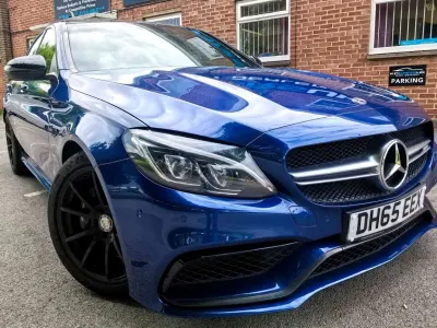 Used Mercedes C63 AMG Premium 469 HP (344 kW) 2016 Blue Sedan