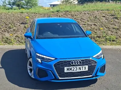Used Audi A3 S-Line 110 HP (80 kW) 2023 Blue Sedan