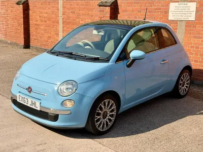 Used Fiat 500 Lounge 69 HP (50 kW) 2013 Blue Hatchback