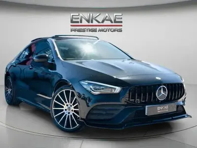 Usado Mercedes CLA180 AMG line 136 HP (100 kW) 2021 Preto Sedan