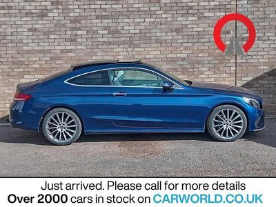 Begagnad Mercedes C220 AMG Line Premium Plus 170 HK (125 kW) 2018 Blå Sportkupé