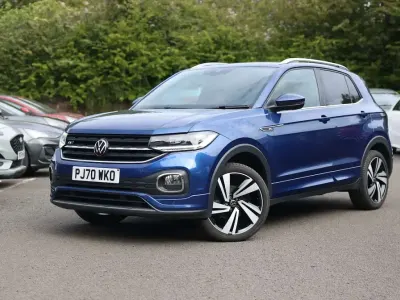 Used VW T-Cross R-line 110 HP (80 kW) 2020 Blue SUV