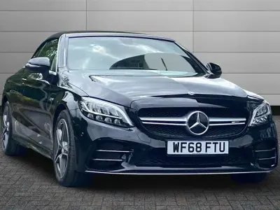 Used Mercedes C43 AMG AMG 390 HP (286 kW) 2018 Obsidian black Cabriolet