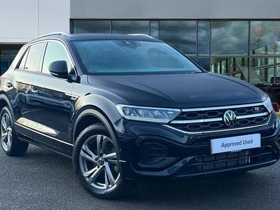 Deep black pearlescent Used 2025 VW T-Roc R-line SUV | £26,980 (Fair price)