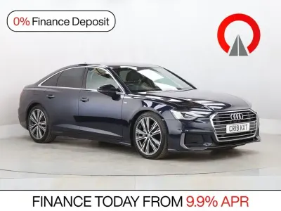Begagnad Audi A6 S-Line 204 HK (150 kW) 2019 Blå Sedan
