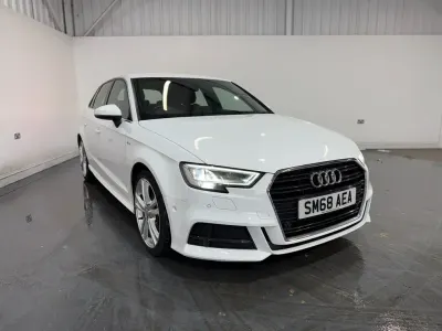 Used Audi A3 Sportback S-Line 116 HP (85 kW) 2019 White Hatchback