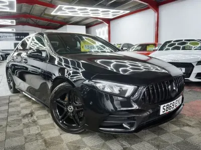 Used Mercedes A200 AMG line 163 HP (119 kW) 2019 Black Sedan
