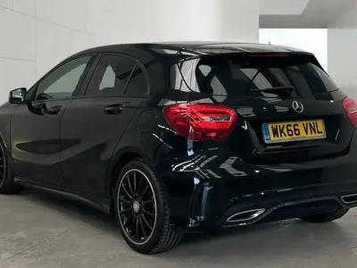 Used Mercedes A200 AMG line 134 HP (98 kW) 2016 Black Hatchback