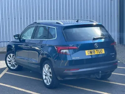 Used Skoda Karoq SE L 150 HP (110 kW) 2018 Blue SUV