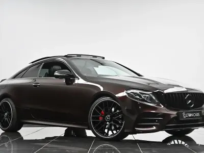 Used Mercedes E220 AMG Line Premium Plus 194 HP (142 kW) 2018 Red Coupe