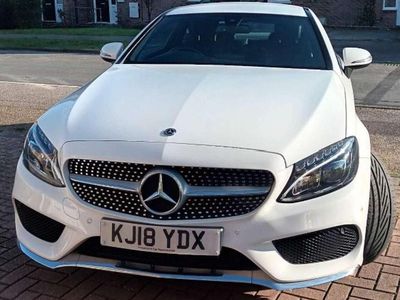 Used Mercedes C220 AMG line 170 HP (125 kW) 2018 White Coupe