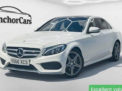 Begagnad Mercedes C220 AMG Line Premium 170 HK (125 kW) 2016 Vit Sedan