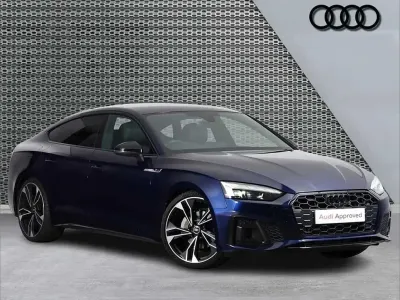 Used Audi A5 Sportback Black Edition 200 HP (147 kW) 2022 Blue Hatchback