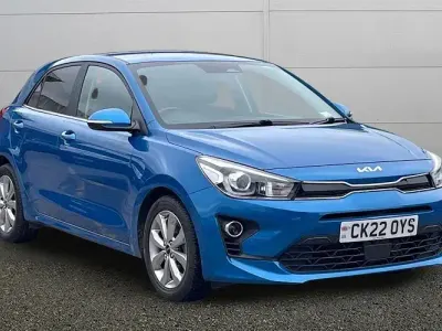 Used Kia Rio 120 HP (88 kW) 2022 Blue Hatchback
