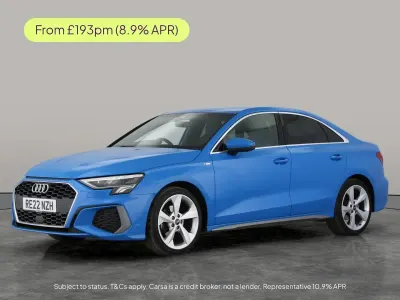 Begagnad Audi A3 S-Line 110 HK (80 kW) 2022 Blå Sedan