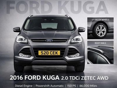 Used Ford Kuga Zetec 150 HP (110 kW) 2016 Grey SUV