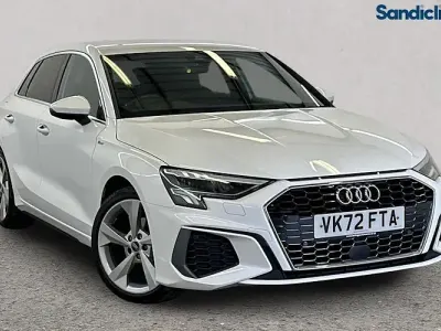 Used Audi A3 Sportback S-Line 150 HP (110 kW) 2022 White Hatchback