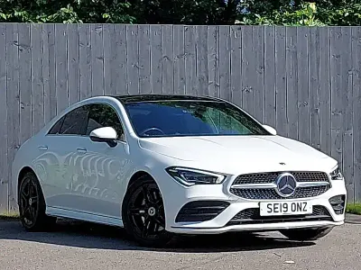 Used Mercedes CLA220 AMG Line Premium Plus 190 HP (139 kW) 2019 White Coupe