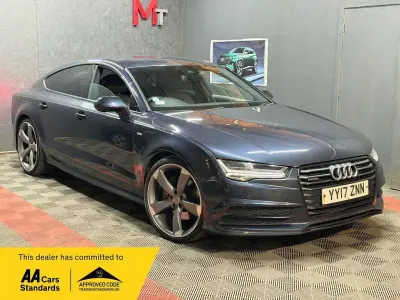 Used Audi A7 Sportback Black Edition 272 HP (200 kW) 2017 Blue Hatchback