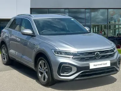 Used VW T-Roc R-line 150 HP (110 kW) 2025 Pyrite silver metallic SUV