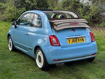 Used Fiat 500 69 HP (50 kW) 2018 Blue Cabriolet
