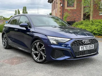 Used Audi A3 S-Line 150 HP (110 kW) 2020 Blue Sedan