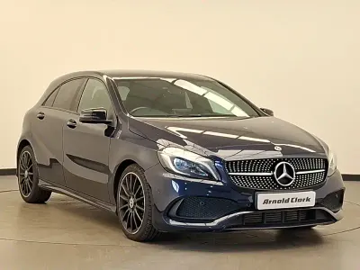 Used Mercedes A200 AMG Line Premium 136 HP (100 kW) 2017 Blue Hatchback