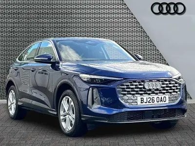 New Audi Q5 Sport 2026 Navarra blue, metallic SUV