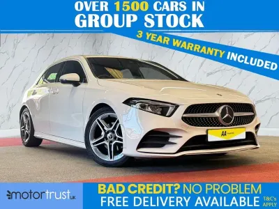 Used Mercedes A180 AMG line 136 HP (100 kW) 2019 White Hatchback