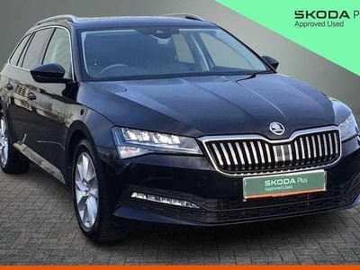 Used Skoda Superb SE Technology 110 HP (80 kW) 2019 Black magic pearl effect Estate