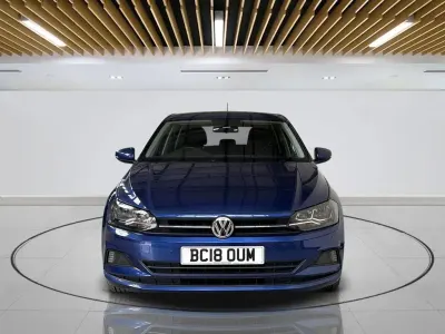 Used VW Polo SE 95 HP (69 kW) 2018 Blue Hatchback