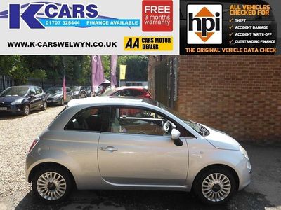 Silver Used 2011 Fiat 500 Lounge Hatchback | £3,875 (Fair price)