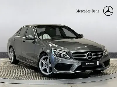 Used Mercedes C220 AMG line 170 HP (125 kW) 2018 Grey Sedan