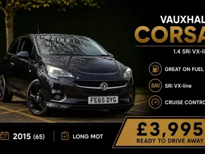 Used Vauxhall Corsa SRi 2015 Black Hatchback