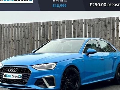 Blue Used 2020 Audi A4 S-Line Sedan | £18,999 (Fair price)