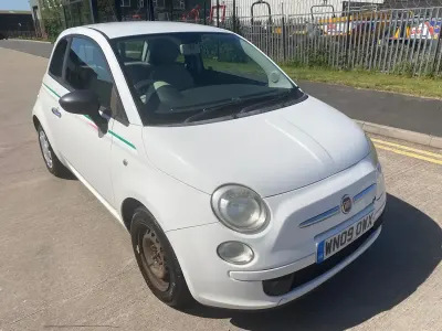 Used Fiat 500 Pop 69 HP (50 kW) 2009 White Cabriolet